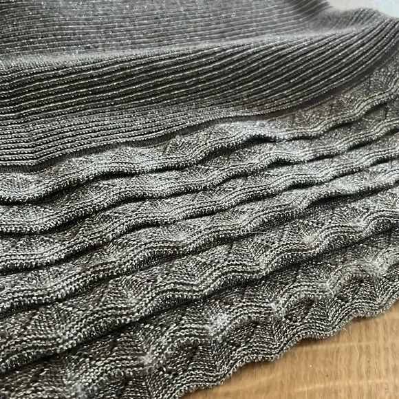 MODA INTERNATIONAL | metallic open back sweater mini dress, size XS - Picture 5 of 5